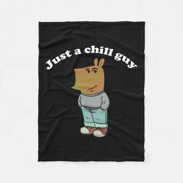 Chill Guys Funny Meme Gifts  Fleece Blanket (Front)