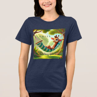 Chill – It's a Long Neck Day Giraffe Tri-Blend Shirt