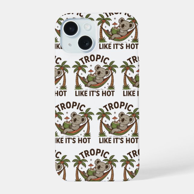  Chill Koala Vibes iPhone 15 Case (Back)