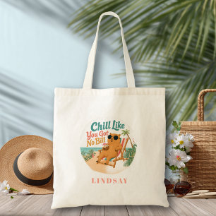 Chill Like You Got No Bill — Beach Capybara Tote Bag