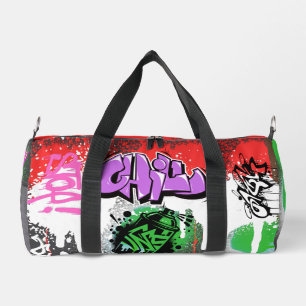Chill Modern graffiti Spray painting streetart Duffle Bag