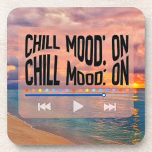 Chill Mood On Retro Beach Art Coaster