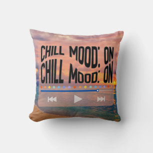 Chill Mood On Retro Beach Art Cushion