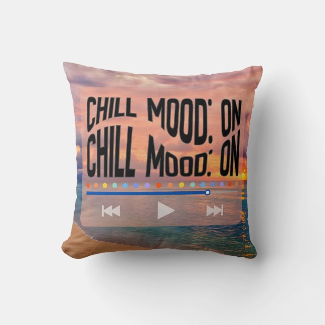 Chill Mood On Retro Beach Art Cushion (Front)