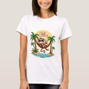 Chill On Trees Monkey Cartoon Tee