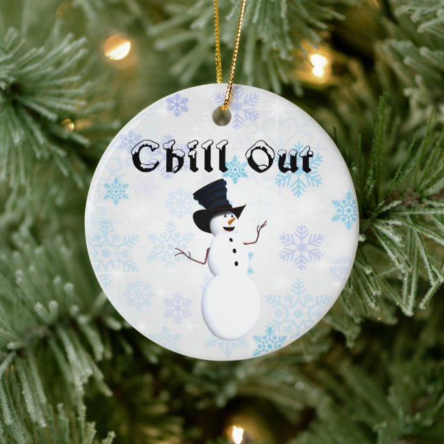Chill Out Ceramic Ornament (Tree)