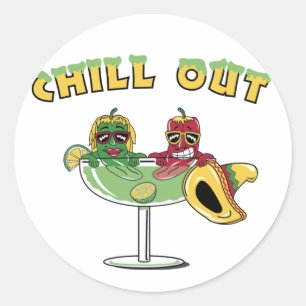 Chill Out Classic Round Sticker