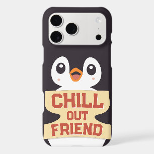 Chill out, friend: Cute Penguin Holding a Sign