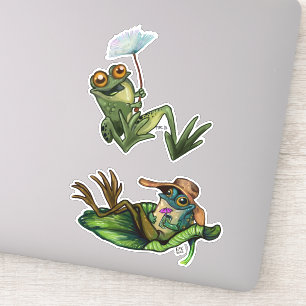 Chill Out Frogs Sticker