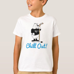 Chill Out Hockey Polar Bear T-Shirt