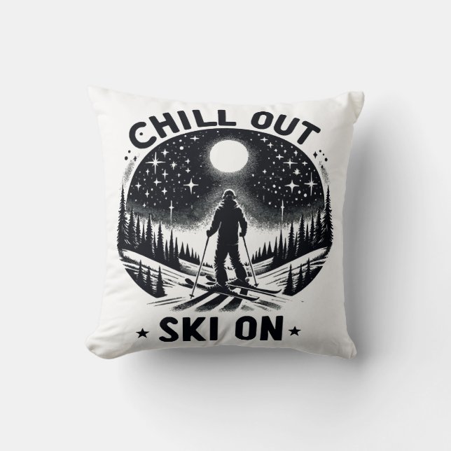 Chill out Ski on Cushion (Front)