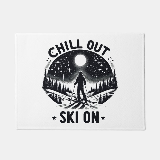 Chill out Ski on Doormat (Front)