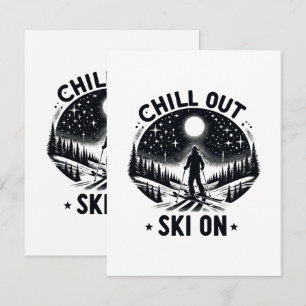 Chill out Ski on Enclosure Card