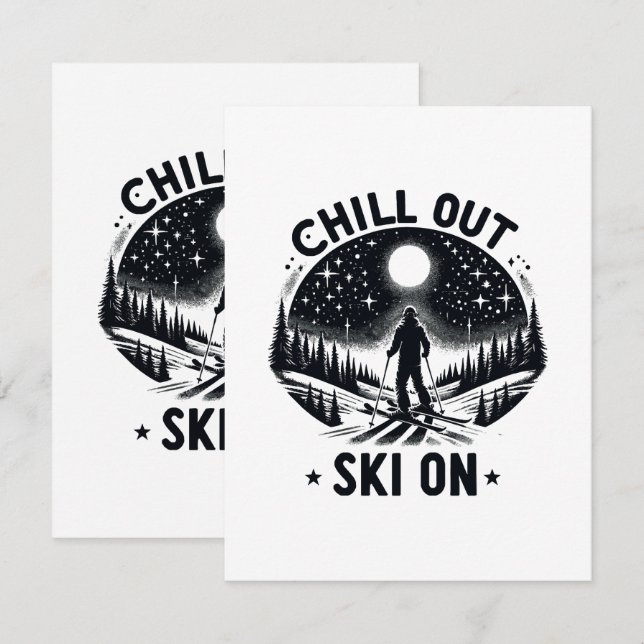 Chill out Ski on Enclosure Card (Front/Back)