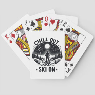 Chill out Ski on Playing Cards