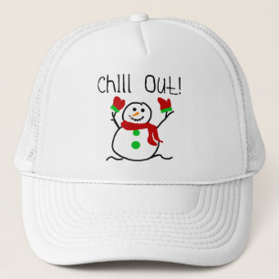 Chill Out Snowman Tshirts and Gifts Trucker Hat