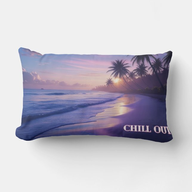Chill Out Sunrise Pillow – Breathe In, Do Good! (Front)