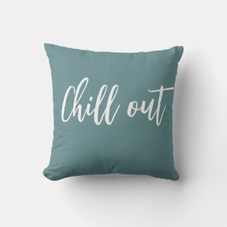 Chill Out Throw Pillow Turkish Blue White