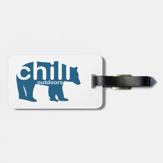 Chill Outdoors Bear Luggage Tag (Back Horizontal)