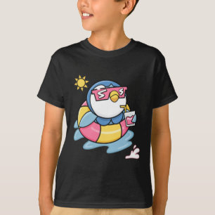 Chill Penguin Summer Float Drink Funny Vacation T-Shirt
