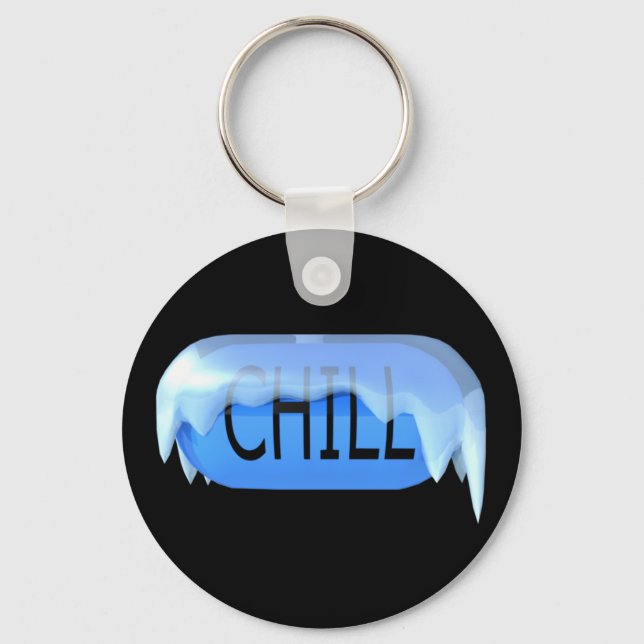 Chill Pill Blue Keychain 02 (Front)