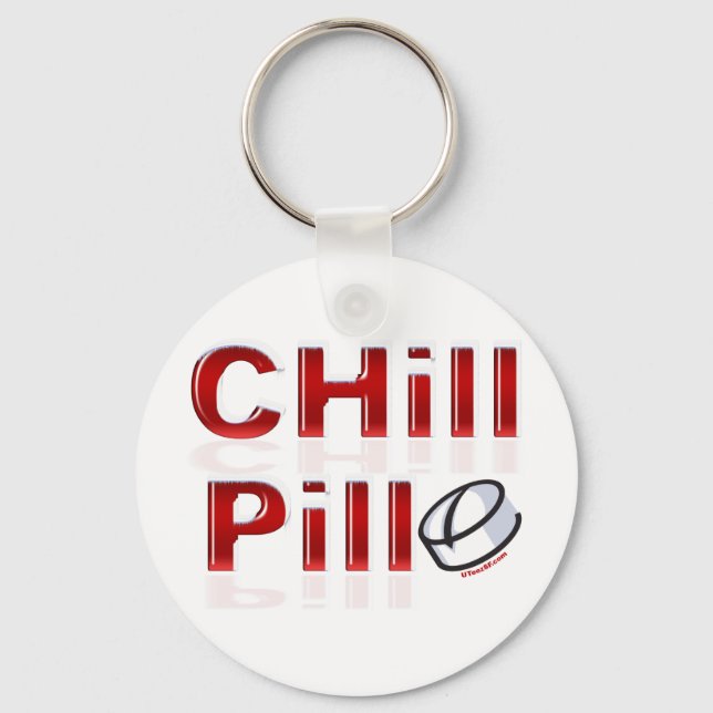 Chill Pill Funny PMS Key Ring (Front)