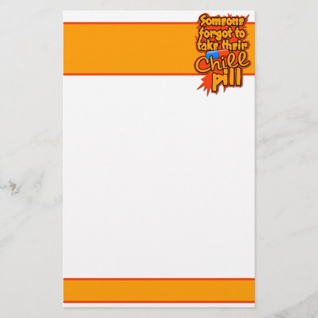 Chill Pill stationary, customise Stationery (Front)