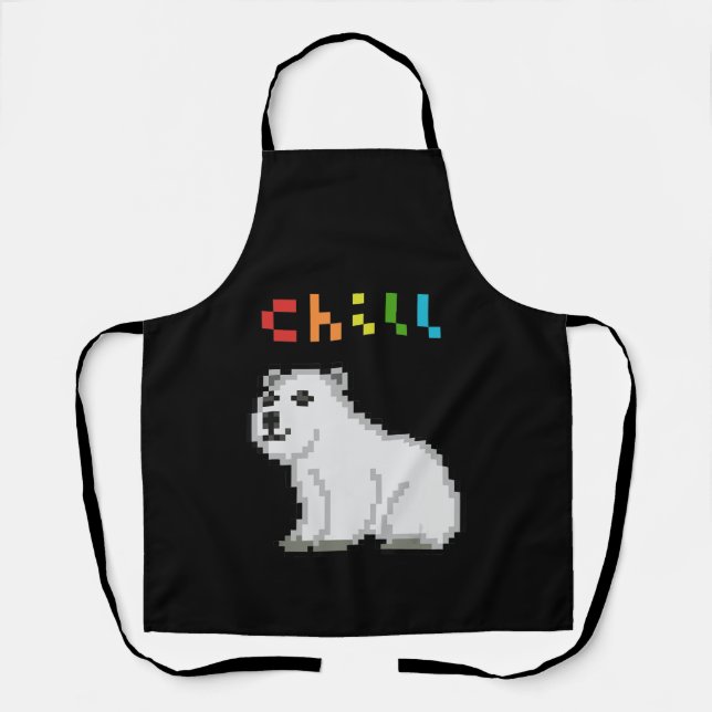 Chill Polar Bear Animal Lover Apron (Front)