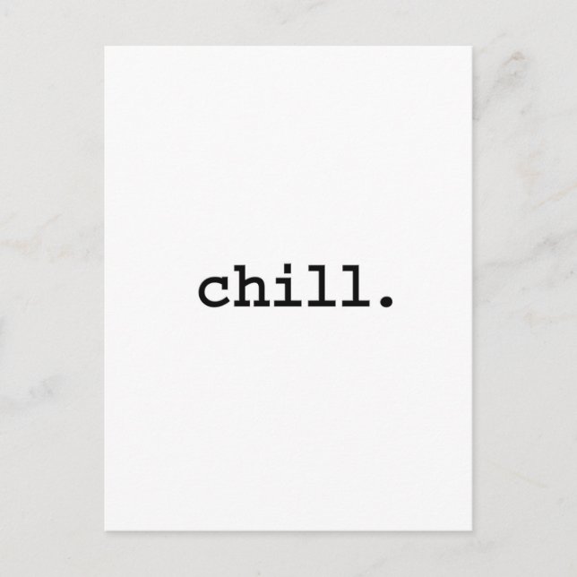 chill. postcard (Front)