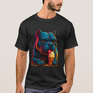 Chill Pup Glow – Bulldog Ice Cream Neon T-Shirt