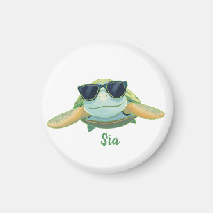 Chill Sea Turtle with Sunglasses Magnet