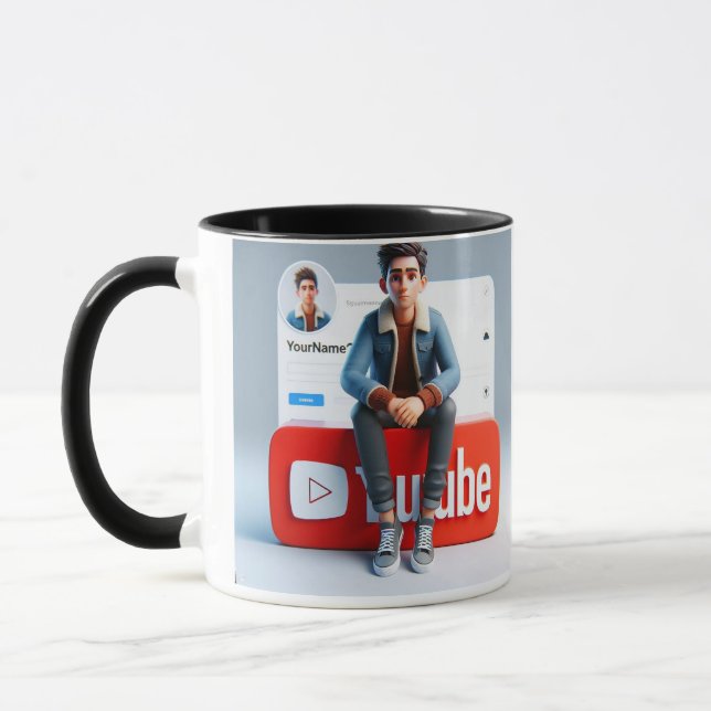 Chill & Sip: YouTube Edition Mug Social Media Logo (Left)