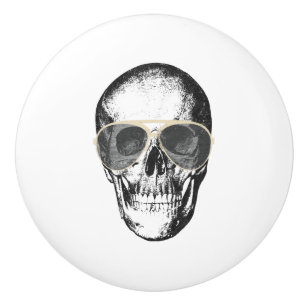 Chill Skull Vintage Sunglasses Ceramic Knob