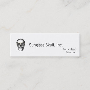 Chill Skull Vintage Sunglasses Mini Business Card