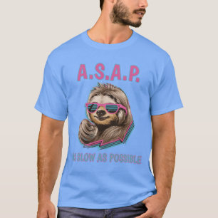Chill Sloth ASAP As Slow As Possible Funny boy T-Shirt