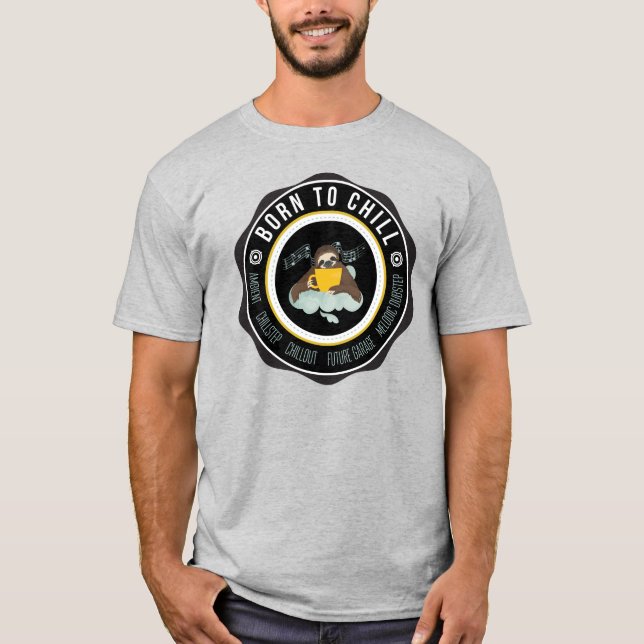 Chill Sloth Music T-shirt (Front)