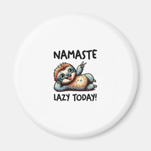 Chill Sloth Namaste Lazy Vibes Magnet