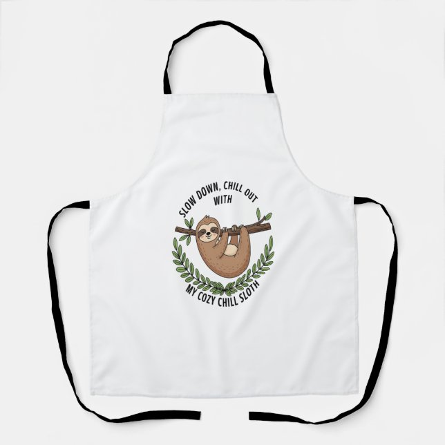 Chill Sloth, USA Animal Apron (Front)