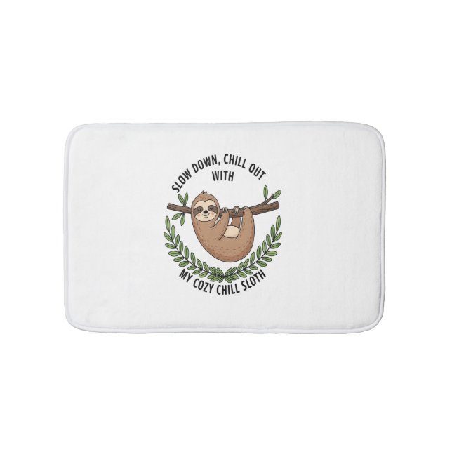 Chill Sloth, USA Animal Bath Mat (Front)