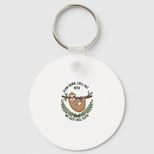Chill Sloth, USA Animal Key Ring
