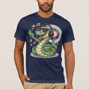 Chill Snake Tunes Funny  T-Shirt