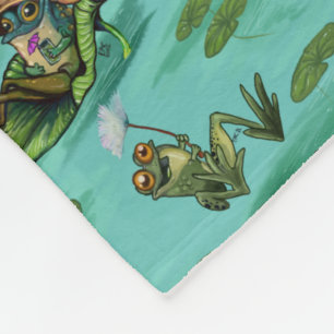 Chill Summer Frogs  Fleece Blanket