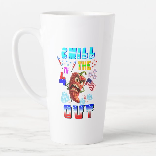 Chill The 4th Out Latte Mug (Left)