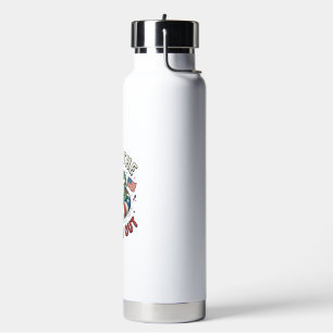 Chill The Fourth Out Alligator Patriotic Shirt Des Water Bottle