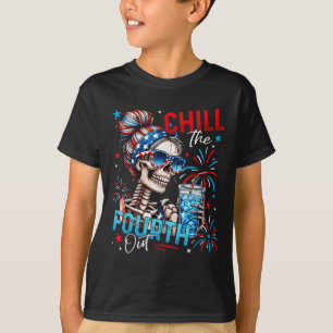 Chill The Fourth Out Cute Corgi Patriotic 4th Of J T-Shirt