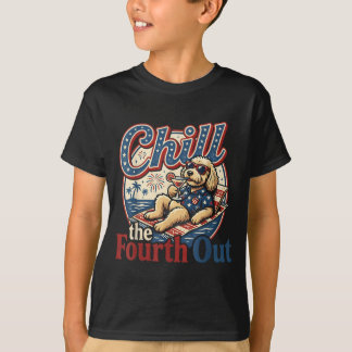Chill The Fourth Out Funny Goldendoodle Dog Lover T-Shirt