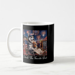 Chill The Fourth Out Funny Siberian Husky Coffee Mug