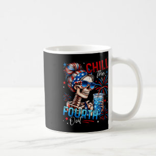 Chill The Fourth Out Funny Skeleton Retro 4th Of J Coffee Mug