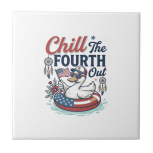 Chill The Fourth Out Patriotic Duck Vector Shirt_1 Tile