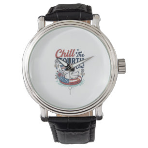 Chill The Fourth Out Patriotic Duck Vector Shirt_1 Watch